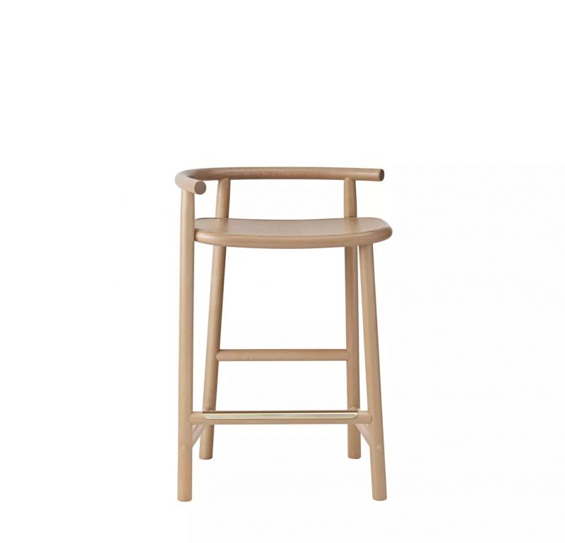 Single Curve Counter Stool with plywood seat H78cm Wiener GTV Design